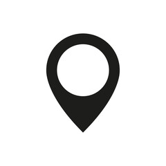 icon of simple forms of point of location. map pin icon or logo