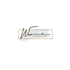 WW initial Signature logo template vector