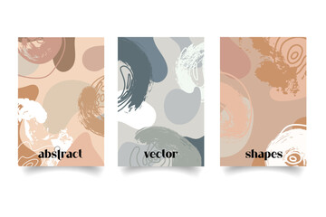 Stylish feminine light winter art abstract shapes
Neutral  background with abstract  vector shapes  