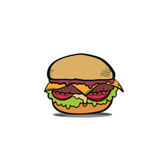 burger icon illustration design vector