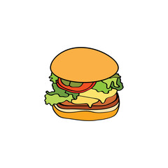 burger icon illustration design vector