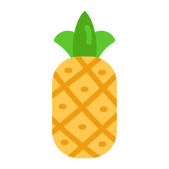 Pineapple icon logo flat style vector