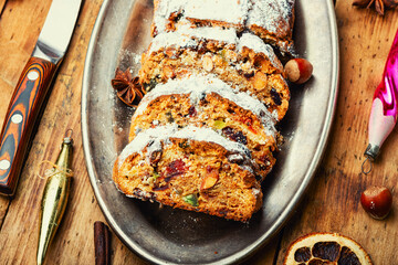 Stollen, a German Christmas pie