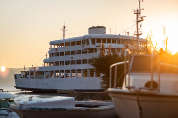 cruise ship in the port