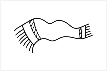 Doodle beach towel icon isolated. Kids hand drawn art. Sketch plaid. Vector stock illustration. EPS 10