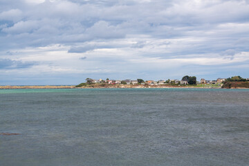 View of Foz after the Masma estuary, Foz, Lugo, Galicia, Spain.