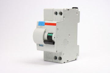 2-pole differential current circuit breaker  on a white background.