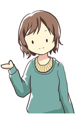 Fototapeta premium かわいい女性のイラスト
