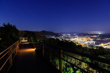 弓張岳展望台から見た夜景　長崎県佐世保市　Night view seen from Yumiharidake Observatory. Nagasaki-ken Sasebo city