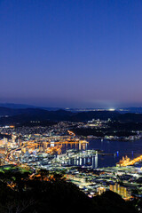 弓張岳展望台から見た夜景　長崎県佐世保市　Night view seen from Yumiharidake Observatory. Nagasaki-ken Sasebo city