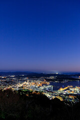 Naklejka premium 弓張岳展望台から見た夜景 長崎県佐世保市 Night view seen from Yumiharidake Observatory. Nagasaki-ken Sasebo city