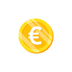 Coin icon in flat style. Money stack vector illustration on white isolated background. Cash currency sign business concept.