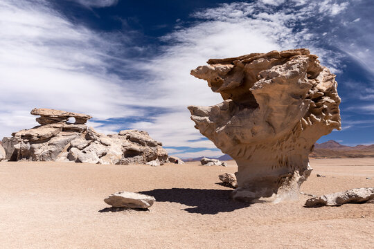 Rock formations, Reserva Nacional de Fauna Andina Eduardo Avaroa, Potosi Department, southwestern Bolivia.