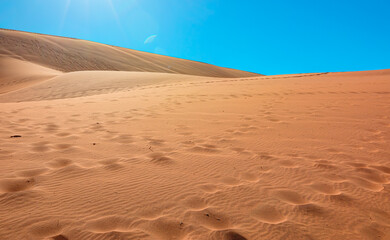 africa, arid, blue, clear, clouds, colorful, day, desert, desolate, dirt, discovery, drought, dry, dune, dusty, empty, environment, evening, exploration, grass, gravel, heat, hill, hot, kalahari, land