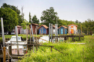 Port de Biganos Cabane pêcheur bassin d'Arcachon