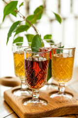 assorted infusions of four drinks