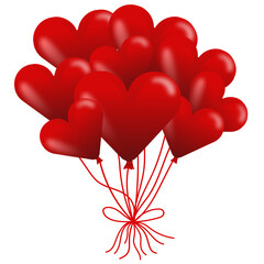 balloons hearts for valentine's day