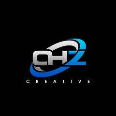 OHZ Letter Initial Logo Design Template Vector Illustration