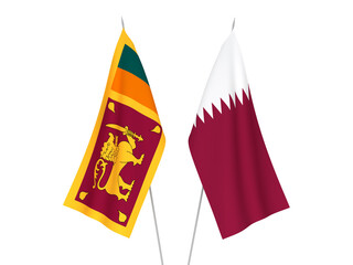 Qatar and Democratic Socialist Republic of Sri Lanka flags