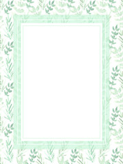 base for a card with green leaves