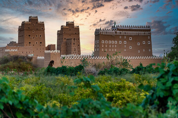 Traditional build mud towers used as living homes, Najran