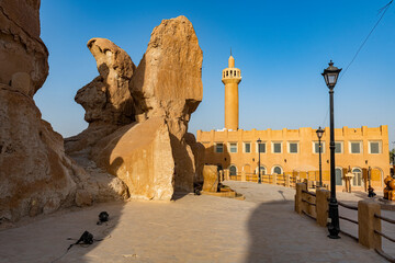 Mosque at the Al Qarah mountain, Al Ahsa (Al Hasa) Oasis, UNESCO World Heritage Site, Hofuf