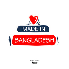 Made in Bangladesh, vector illustration.