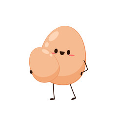 Obraz premium Egg character design. egg vector on white background.