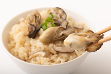 牡蠣飯　牡蠣の炊き込みご飯