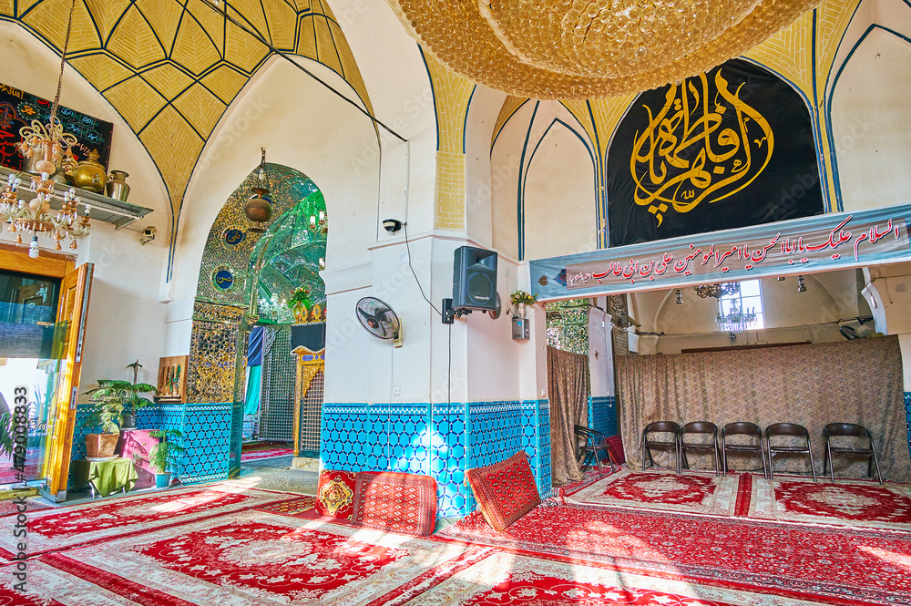 Sticker Interior of Shahzadeh-ye Ibrahim Mausoleum in Kashan, Iran