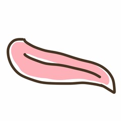 Illustration of hand-painted scissors that looks like a doodle