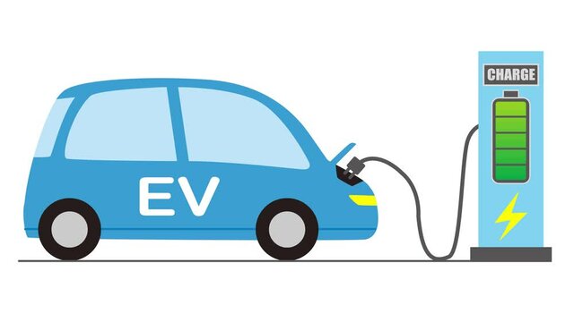 充電する電気自動車