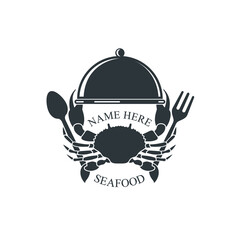 Fototapeta premium logo template for seafood restaurant, vector art.