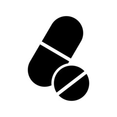 pill icon flat vector