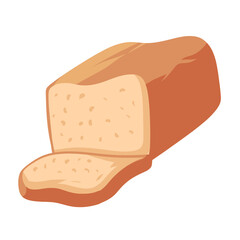 Illustration of a White Bread isolated on White