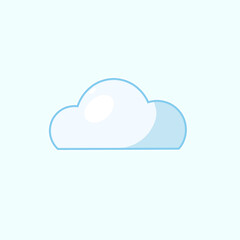 Fototapeta premium cloud icon on blue
