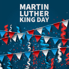 Martin Luther King Day. MLK holiday banner design. Vector illustration - obrazy, fototapety, plakaty