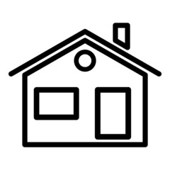 House Flat Icon Isolated On White Background