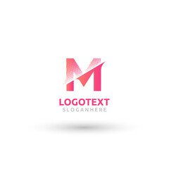 Letter M logo. colorful gradient letter logo