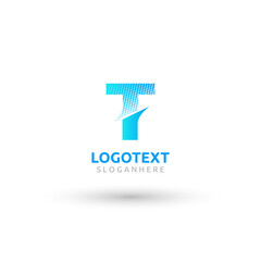 Letter T logo. colorful gradient letter logo