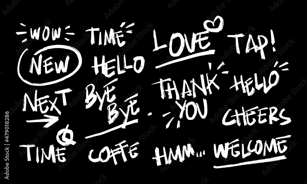 Poster the handwritten lettering of the greeting words. creative handwriting text in vector for element dec