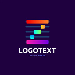 Fototapeta premium Letter Z logo. Colorful graph logo