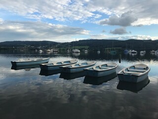 Greifensee bei Hochwasser, Kanton Zürich, Schweiz