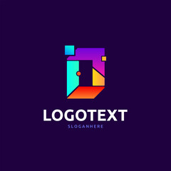 Letter O logo. colorful logo abstract