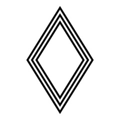 Rhombus Flat Icon Isolated On White Background