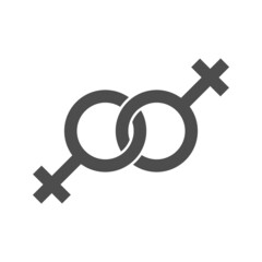 Heterosexual pair gender sign vector icon