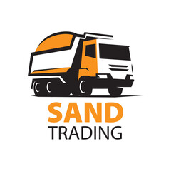 Vector logo of sand mining and trading