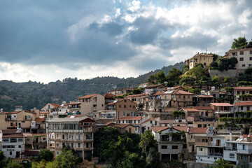 View of Agros village. Limassol District Cyprus