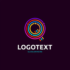 Letter Q logo. colorful network logo