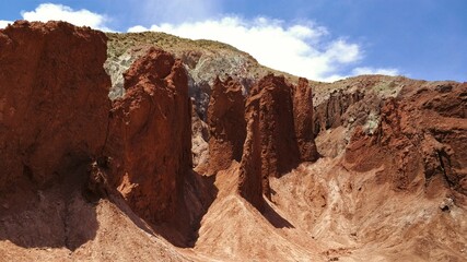 Rainbow valley (Valle del Arcoiris) on the Atacama Desert, Chile.